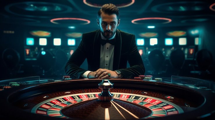 Antarmuka demo permainan slot di togel hkg dengan saldo virtual dan tombol putar